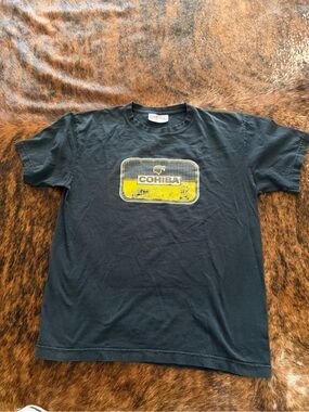 Vintage 90s Cohiba Cigar T Shirt Mens Large L Euro Heavy American Cotton Faded